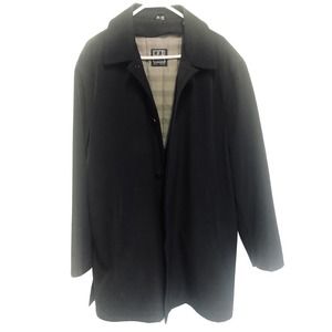 Ike Behar Mens Lined Insulated Black Broadway Coat Size XL EUC